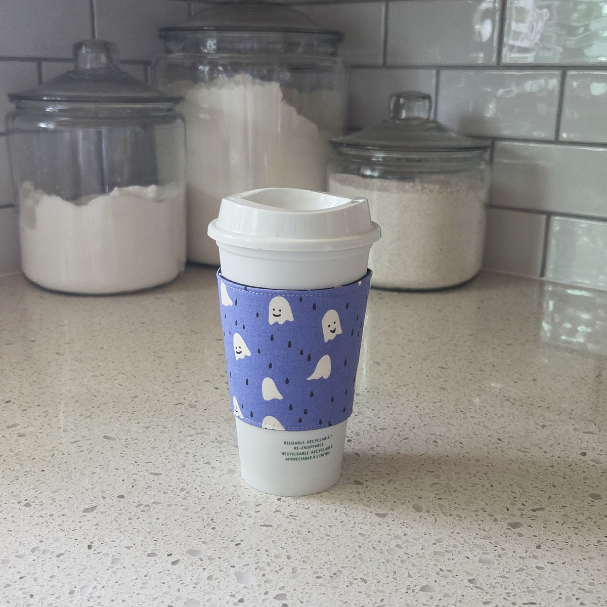 Little Ghosts Reversible Coffee Sleeve