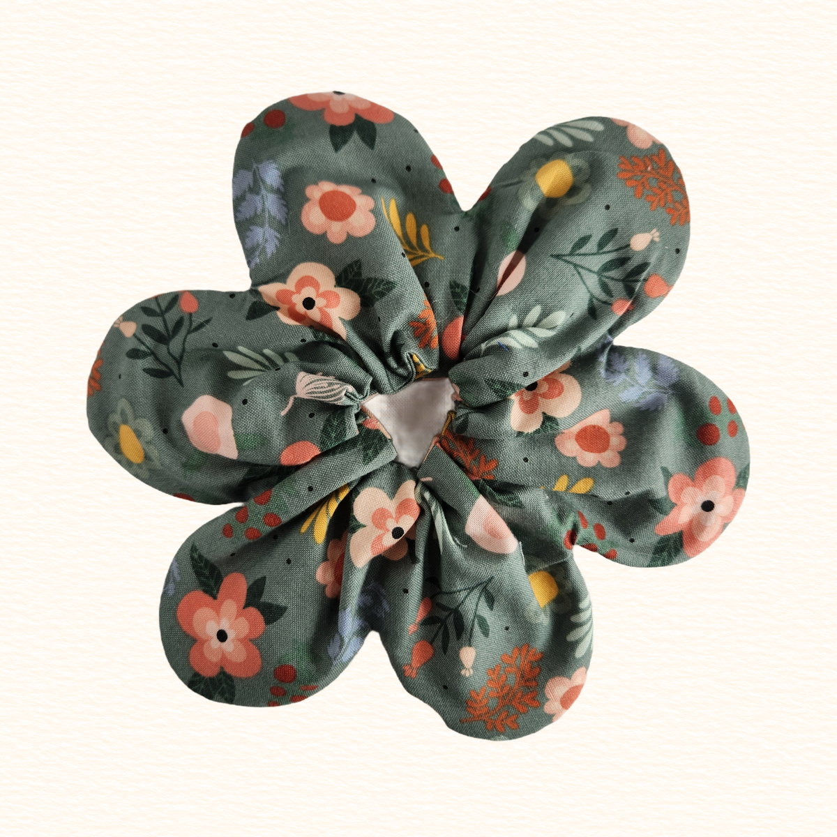 Garden Party Flower Scrunchie