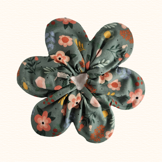 Garden Party Flower Scrunchie