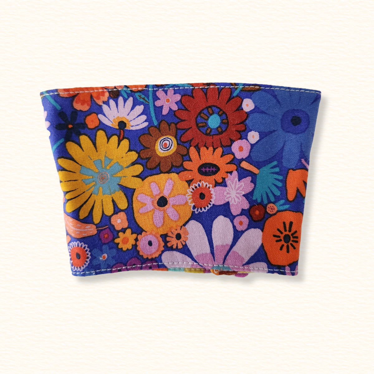 Retro Floral Reversible Coffee Sleeve