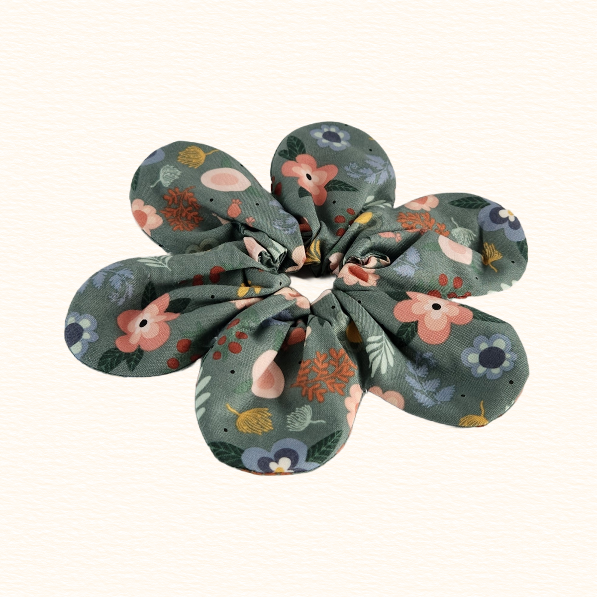 Garden Party Flower Scrunchie