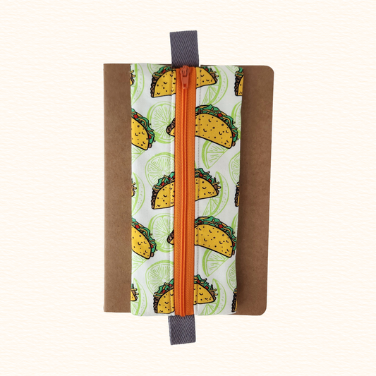 Taco Notebook Zip Pouch