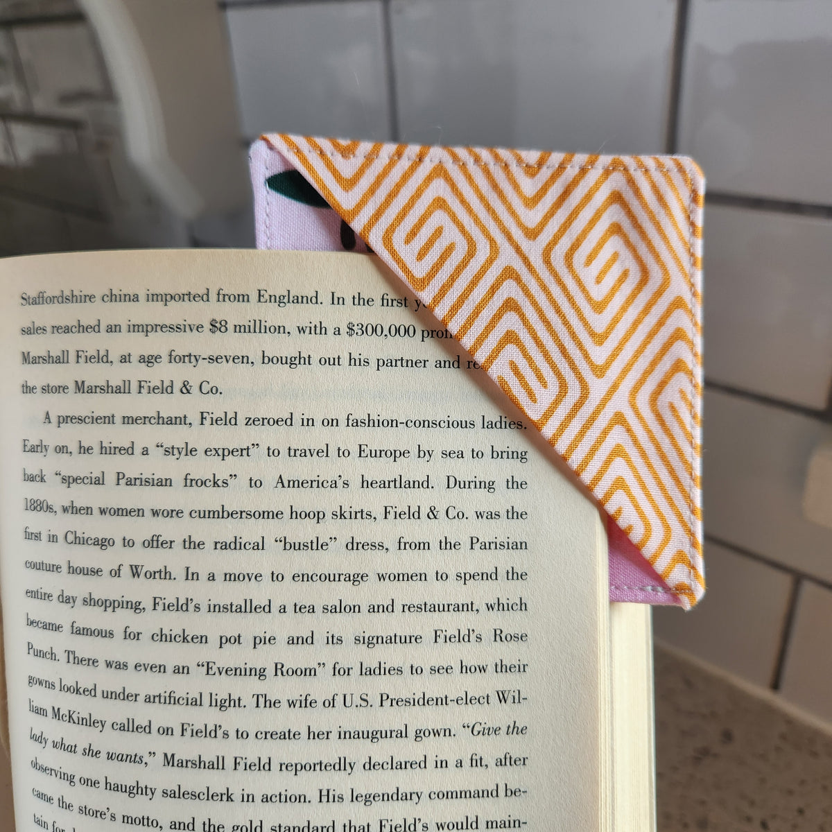 Pink Grapefruit Bookmark Corner