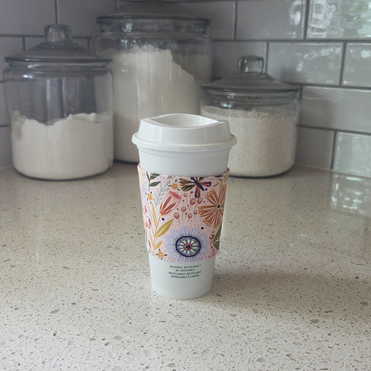 Floral Reversible Coffee Sleeve