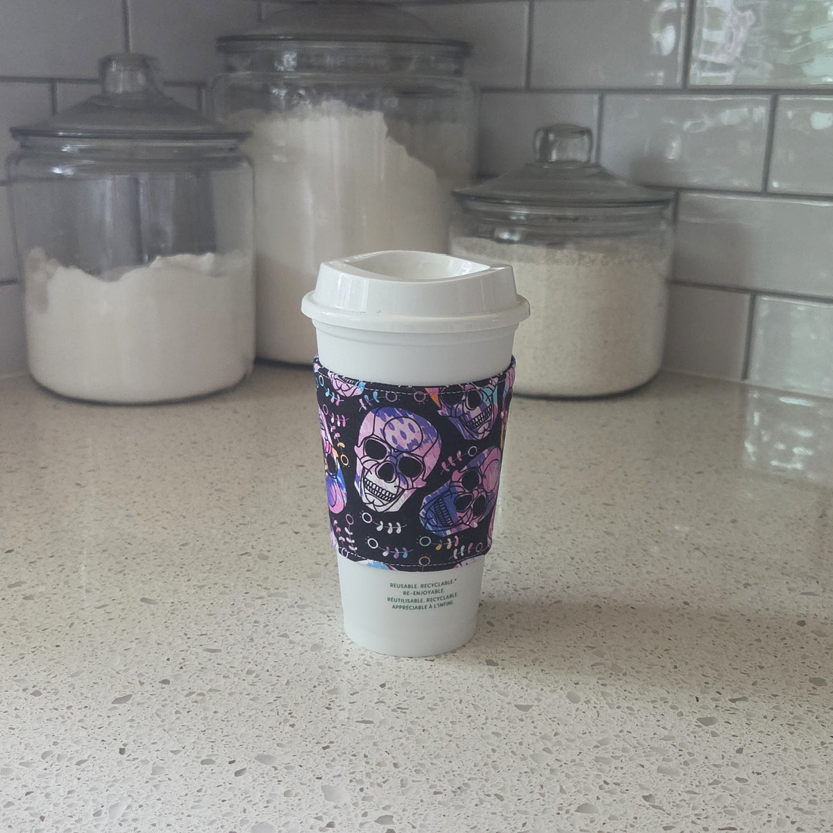 Skulls Reversible Coffee Sleeve