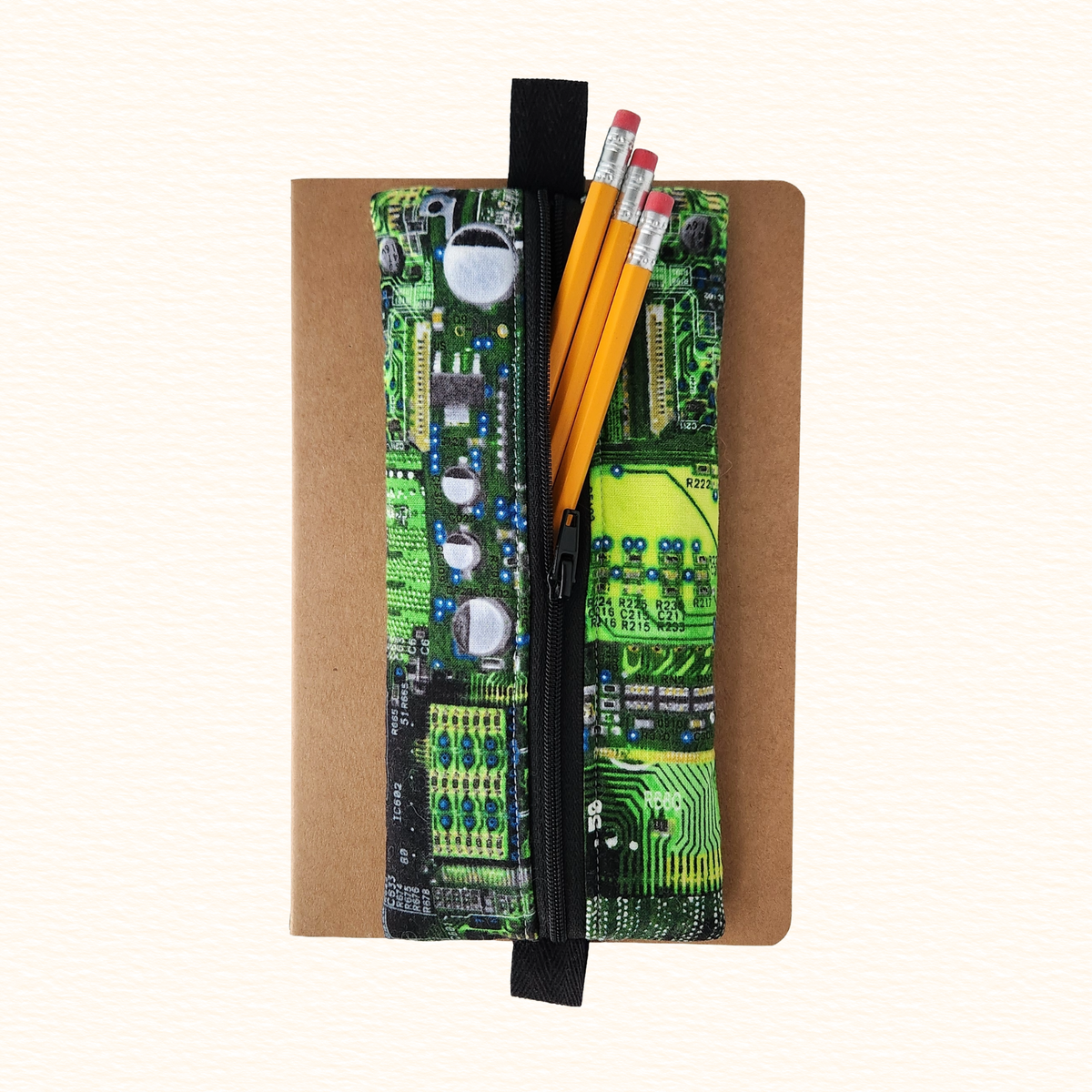 Computer Bits Notebook Zip Pouch