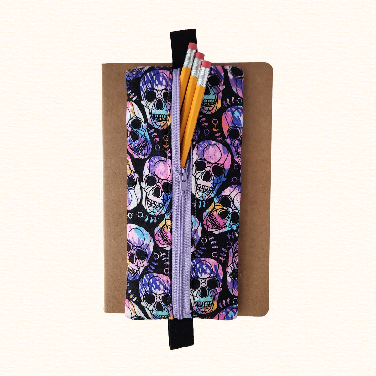 Skulls Notebook Zip Pouch