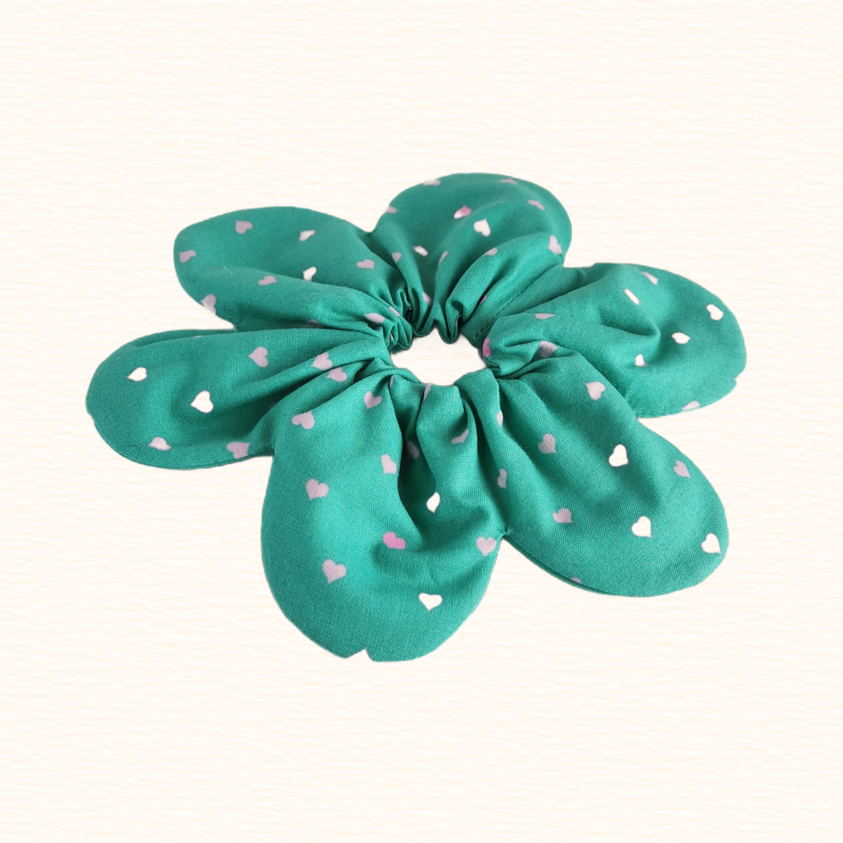 Little Hearts Flower Scrunchie