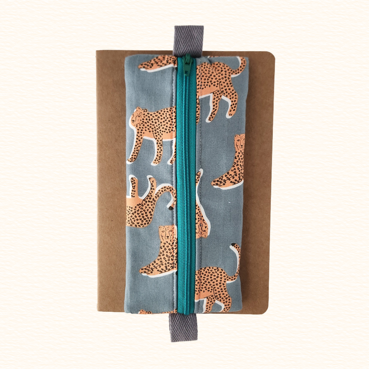 Leopard Notebook Zip Pouch