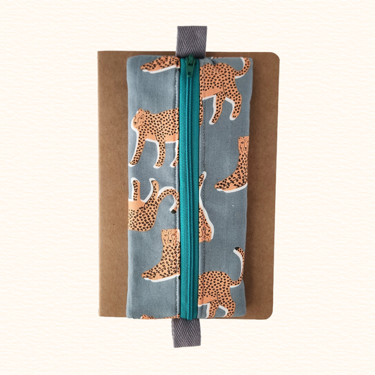 Leopard Notebook Zip Pouch