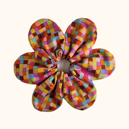 Retro Fun Flower Scrunchie