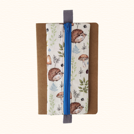 Hedgehog  Notebook Zip Pouch