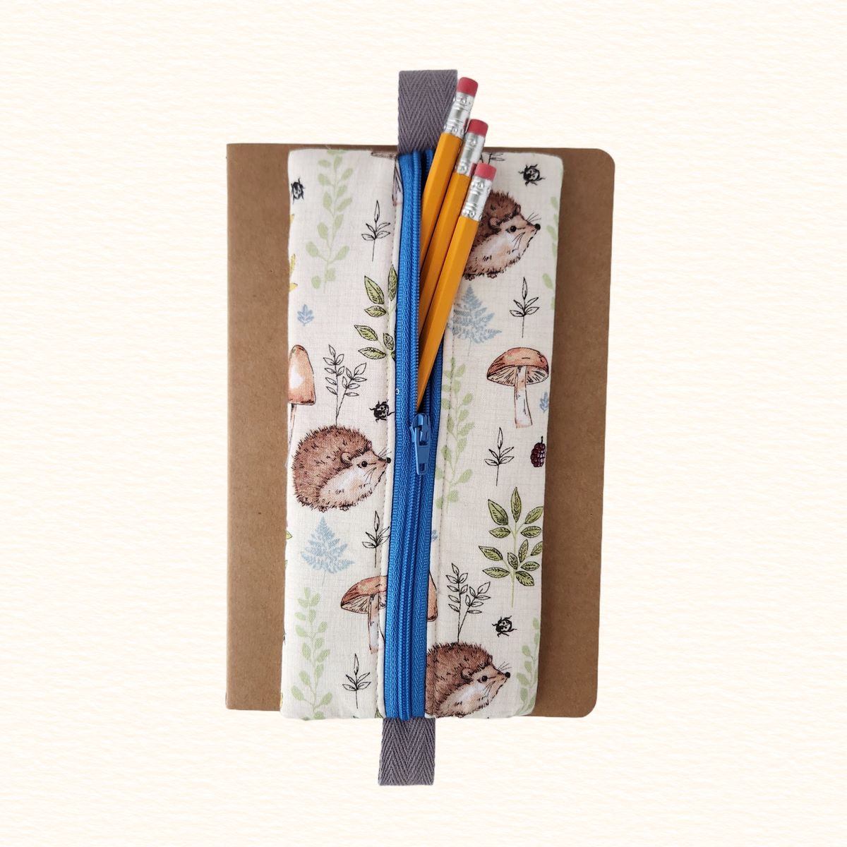 Hedgehog  Notebook Zip Pouch